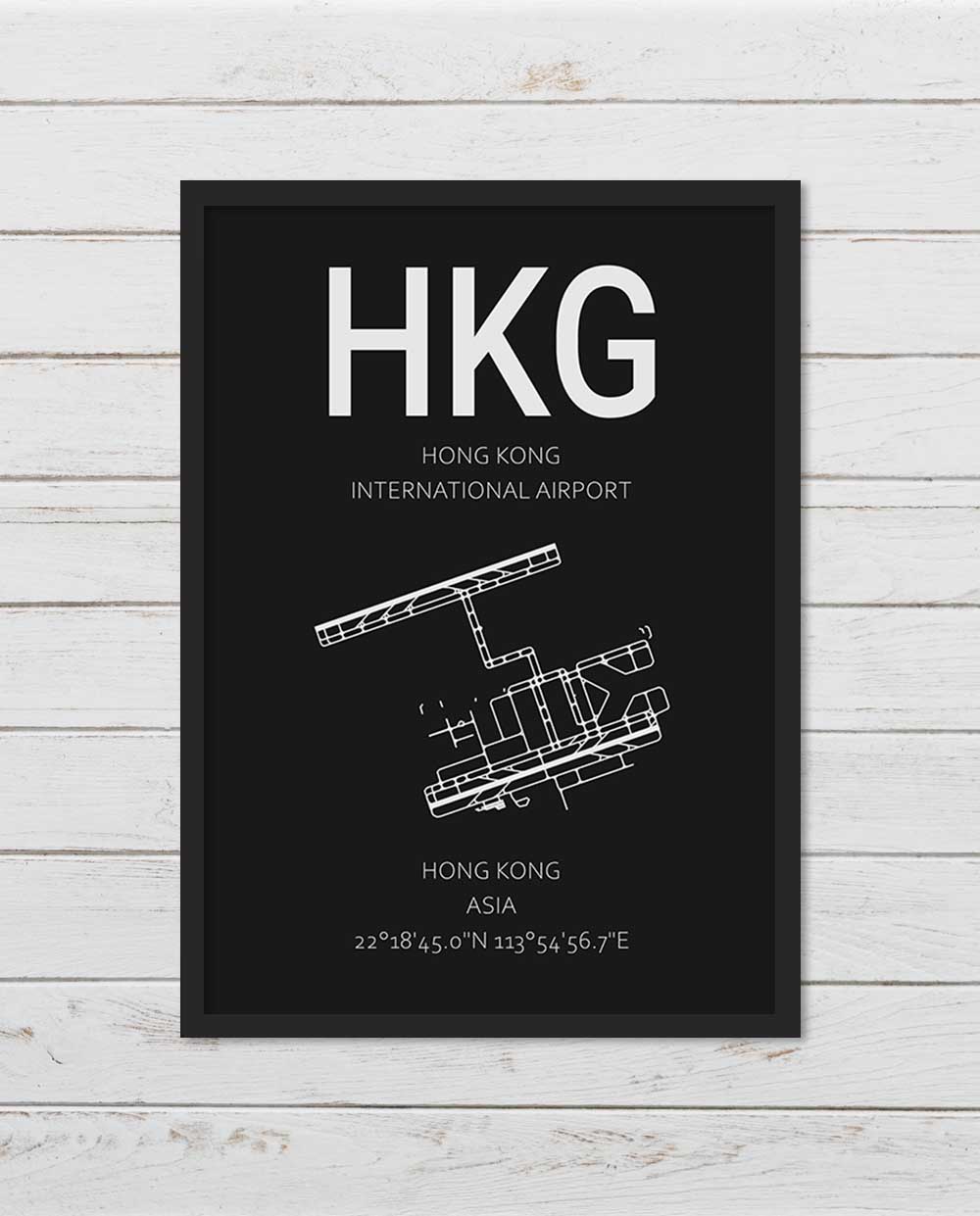 Hong Kong International Airport (HKG) Instant Download Portrait Wall
